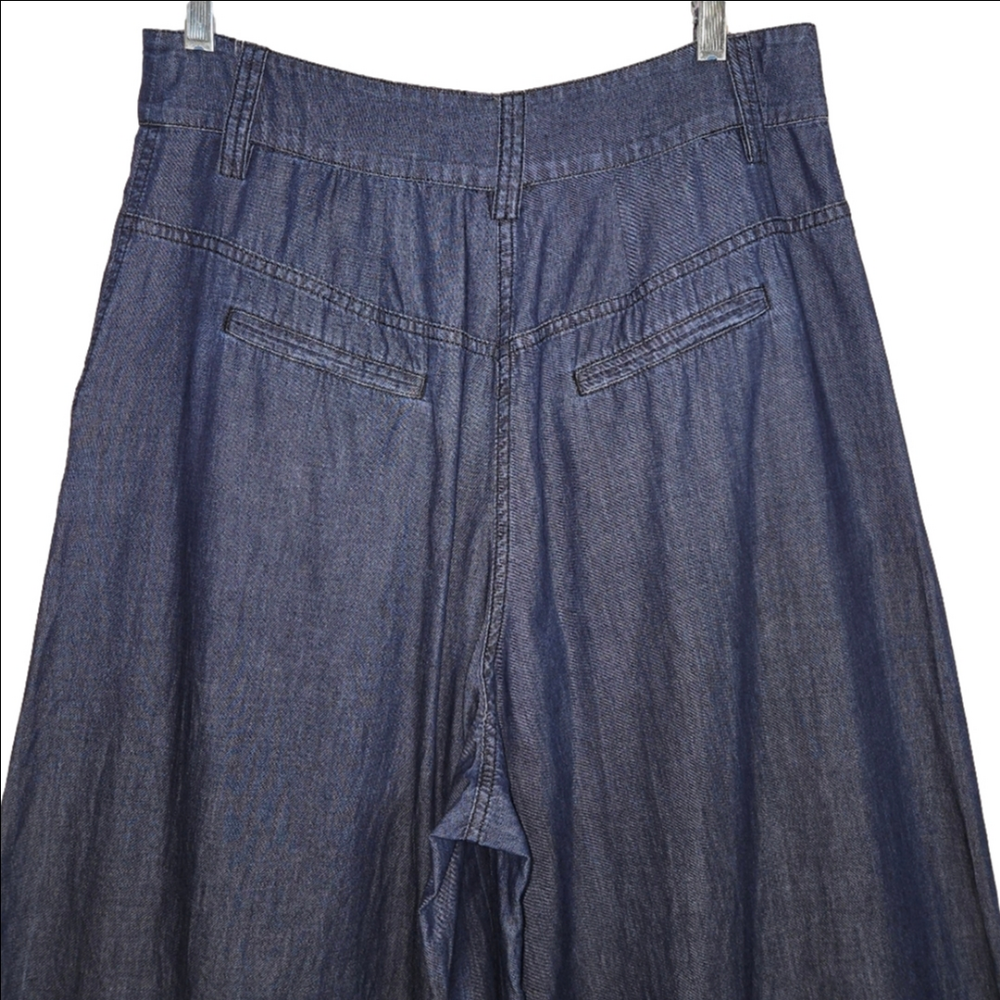 Dorothee Schumacher Wide-Leg High Waist Chambray Jeans/Pants, Size 5 (12) ~ EUC - Picture 7 of 16